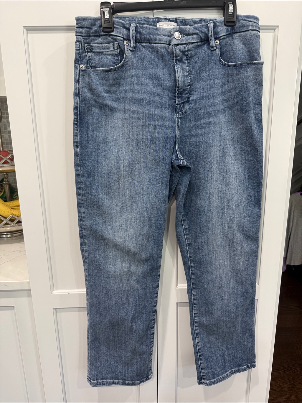 Good American Size 14/32 Always Fits Good Leg Straight Jeans $159 Msrp